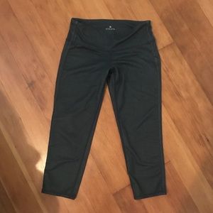 Denim print Athleta Capri workout pants